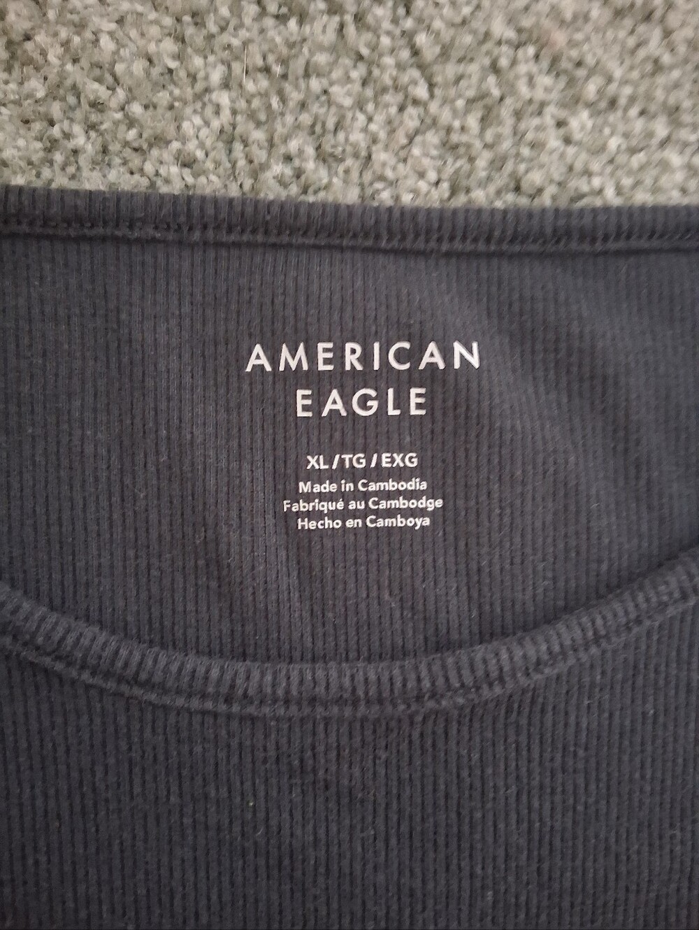 AE Highneck Ribbed Tank - Picture 3 of 3